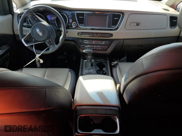 2018 Kia Sedona SX-L with VIN KNDME5C10J6378693, listed as a Copart auction lot 75202054 with 0 mi miles and Non Repairable. Bid and sale history available at carsss.com. Image 8.