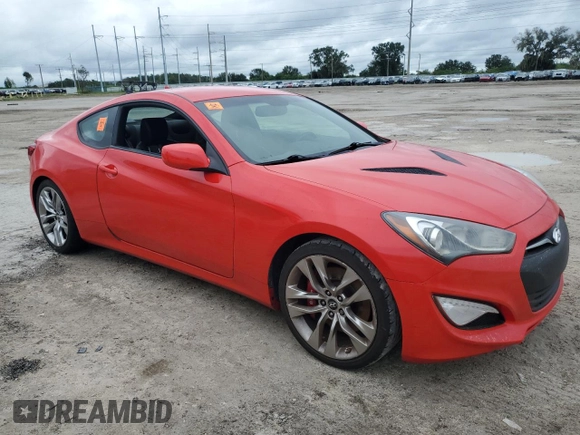2014 Hyundai Genesis Coupe 2.0T with VIN KMHHT6KD8EU115387, listed as a Copart auction lot 75023754 with Not provided miles and Salvage title. Bid and sale history available at DreamBid. Image 4.