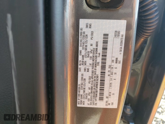 2024 Ford F-350 XL with VIN 1FT8W3BTXREE32301, listed as a Copart auction lot 52863145 with 3,268 mi miles and Salvage Title. Bid and sale history available at DreamBid. Image 13.