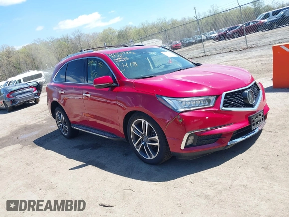 2018 Acura MDX w/Advance/Entertainment Pkg with VIN 5J8YD4H90JL006920, listed as a IAAI auction lot 41957396 with 58,832 mi miles. Bid and sale history available at carsss.com. Image 1.