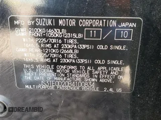 2011 Suzuki Grand Vitara Premium with VIN JS3TE0D20B4100834, listed as a Copart auction lot 46349025 with 96,788 mi miles and Salvage title. Bid and sale history available at DreamBid. Image 13.