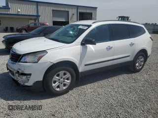 2017 Chevrolet Traverse LS with VIN 1GNKRFKD8HJ348787, listed as a Copart auction lot 57298655 with 125,560 mi miles and Salvage title. Bid and sale history available at DreamBid. Image 1.