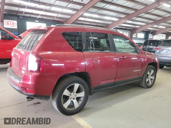 2017 Jeep Compass High Altitude with VIN 1C4NJDEB9HD111042, listed as a Copart auction lot 58888235 with 195,380 mi miles and Clean title. Bid and sale history available at DreamBid. Image 3.