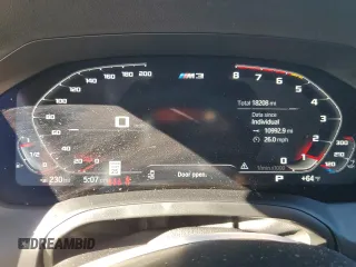 2022 BMW M3 Competition z VIN WBS33AY03NFM95967, wystawiony jako Copart lot #76178354 z przebiegiem 18 208 mil mil oraz Nie do naprawy • Non repairable. Historia ofert i sprzedaży dostępna na DreamBid. Obrazek 9.