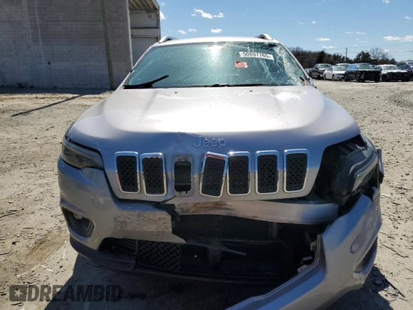 2019 Jeep Cherokee Latitude Plus with VIN 1C4PJMLB7KD194683, listed as a Copart auction lot 50897765 with 167,710 mi miles and Salvage Title. Bid and sale history available at carsss.com. Image 5.