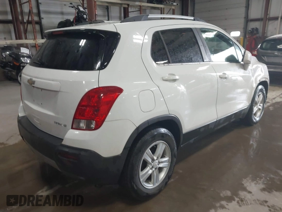 2016 Chevrolet Trax LT with VIN KL7CJLSB7GB584337, listed as a IAAI auction lot 41847936 with 158,185 mi miles. Bid and sale history available at carsss.com. Image 4.
