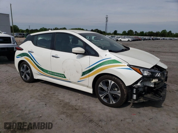 2022 Nissan LEAF SV with VIN 1N4AZ1CV1NC563433, listed as a Copart auction lot 54656955 with 10,604 mi miles and Salvage Title. Bid and sale history available at DreamBid. Image 4.
