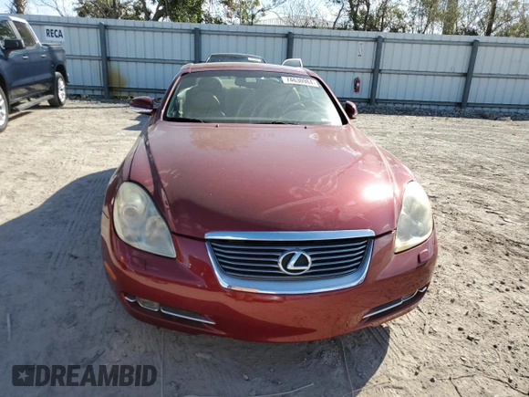 2007 Lexus SC 430 with VIN JTHFN45Y179015810, listed as a Copart auction lot 74630984 with 240,212 mi miles and Salvage Title. Bid and sale history available at DreamBid. Image 5.