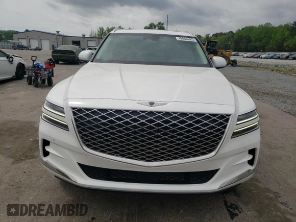 2021 Genesis GV80 with VIN KMUHB4SB9MU036462, listed as a Copart auction lot 48688625 with 57,904 mi miles and Salvage title. Bid and sale history available at DreamBid. Image 5.