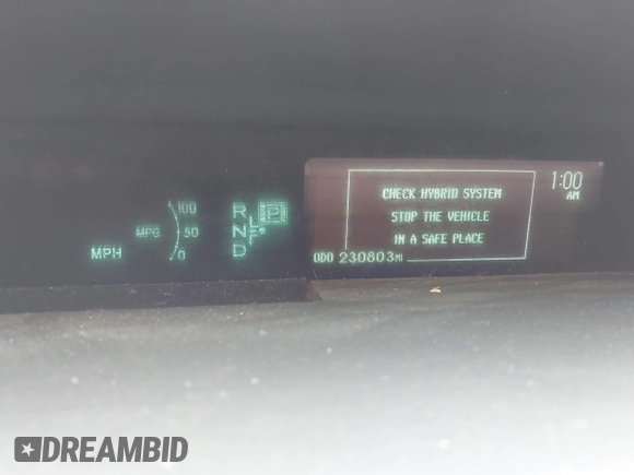 2012 Toyota Prius One with VIN JTDKN3DU4C1510262, listed as a IAAI auction lot 42114984 with 230,803 mi miles. Bid and sale history available at carsss.com. Image 7.