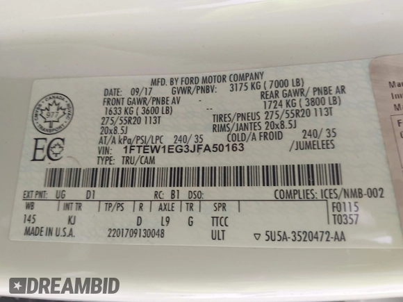 2008 Ford F-150 STX with VIN 1FTRX12W48FB37946, listed as a IAAI auction lot 42605596 with Not provided miles and . Bid and sale history available at DreamBid. Image 9.