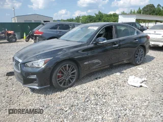 2019 Infiniti Q50 Red Sport 400 z VIN JN1FV7AR8KM830435, wystawiony jako Copart lot #63432075 z przebiegiem 24 768 mil mil oraz Szkoda całkowita • Salvage title. Historia ofert i sprzedaży dostępna na DreamBid. Obrazek 1.