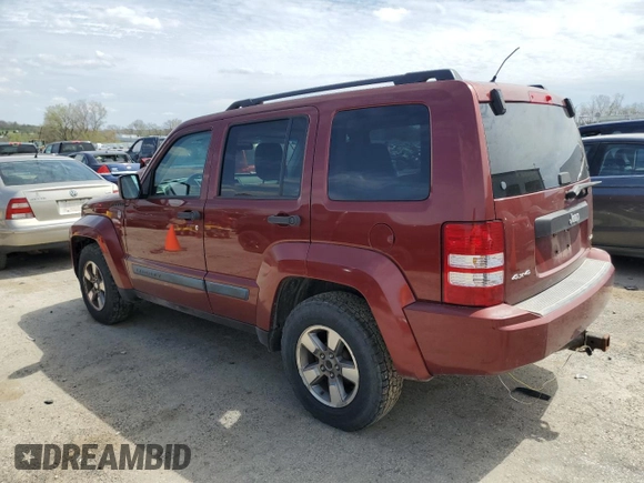 2008 Jeep Liberty Sport with VIN 1J8GN28K08W245240, listed as a Copart auction lot 54994595 with 212,745 mi miles and Non Repairable. Bid and sale history available at DreamBid. Image 2.