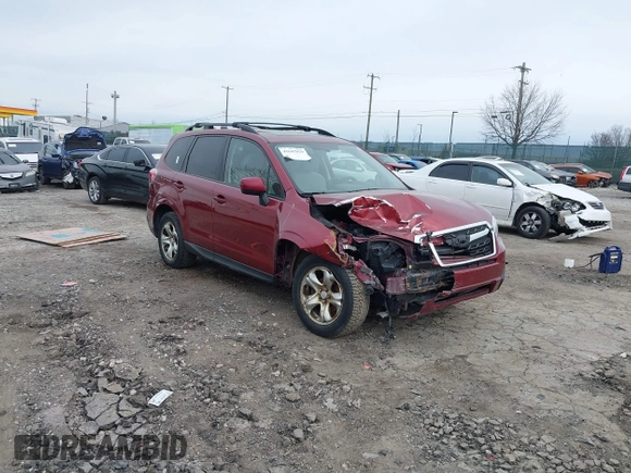 2017 Subaru Forester Premium with VIN JF2SJAEC4HG462614, listed as a IAAI auction lot 41647029 with 162,492 mi miles. Bid and sale history available at carsss.com. Image 1.