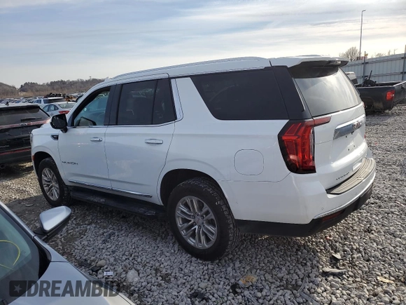 2023 GMC Yukon SLT with VIN 1GKS2BKD7PR157629, listed as a Copart auction lot 43967425 with 66,850 mi miles and Clean Title. Bid and sale history available at carsss.com. Image 2.