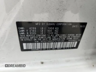 2023 Subaru Impreza with VIN 4S3GTAB60P3705340, listed as a Copart auction lot 63639225 with 12,048 mi miles and Salvage title. Bid and sale history available at DreamBid. Image 13.