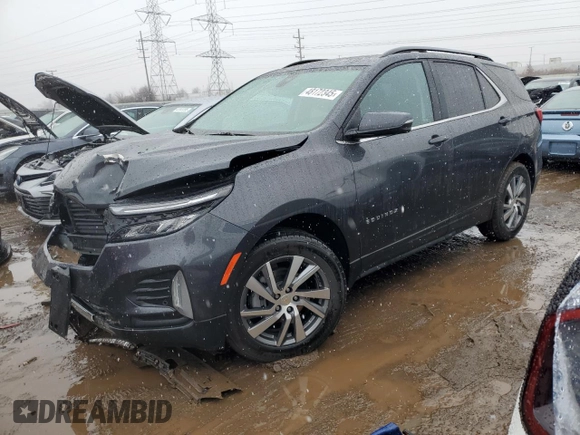 2023 Chevrolet Equinox LT with VIN 3GNAXUEG7PS116500, listed as a Copart auction lot 48172345 with 14,932 mi miles and Salvage Title. Bid and sale history available at DreamBid. Image 1.