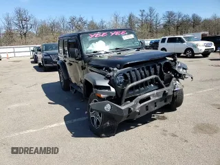 2020 Jeep Wrangler Unlimited Sport S with VIN 1C4HJXDN9LW164413, listed as a Copart auction lot 55100385 with 63,816 mi miles and Salvage title. Bid and sale history available at DreamBid. Image 14.