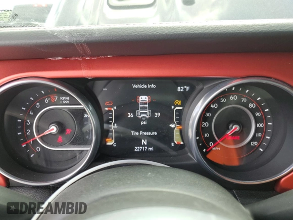 2018 Jeep Wrangler Unlimited Rubicon with VIN 1C4HJXFG8JW232955, listed as a Copart auction lot 49898225 with 22,717 mi miles and Salvage title. Bid and sale history available at DreamBid. Image 9.