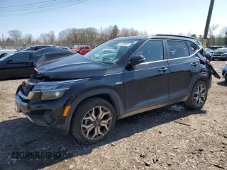 2021 Kia Seltos S with VIN KNDEUCA25M7096104, listed as a Copart auction lot 51390905 with 46,774 mi miles and Salvage Title. Bid and sale history available at carsss.com. Image 1.