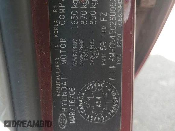 2006 Hyundai Accent GL z VIN KMHCN45C26U052459, wystawiony jako Copart lot #60089355 z przebiegiem 247 311 mil mil oraz Szkoda całkowita • Salvage title. Historia ofert i sprzedaży dostępna na DreamBid. Obrazek 13.