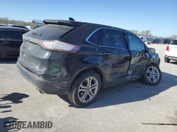 2017 Ford Edge Titanium with VIN 2FMPK4K93HBC03806, listed as a Copart auction lot 50643634 with 136,573 mi miles and Salvage Title. Bid and sale history available at carsss.com. Image 3.