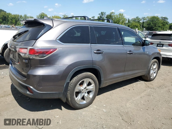 2015 Toyota Highlander Hybrid Limited with VIN 5TDDCRFH8FS009464, listed as a Copart auction lot 68091364 with 209,797 mi miles and Salvage Title. Bid and sale history available at carsss.com. Image 3.