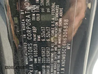 2017 Kia Sedona LX with VIN KNDMB5C16H6306898, listed as a Copart auction lot 71790784 with 51,508 mi miles and Salvage Title. Bid and sale history available at carsss.com. Image 13.
