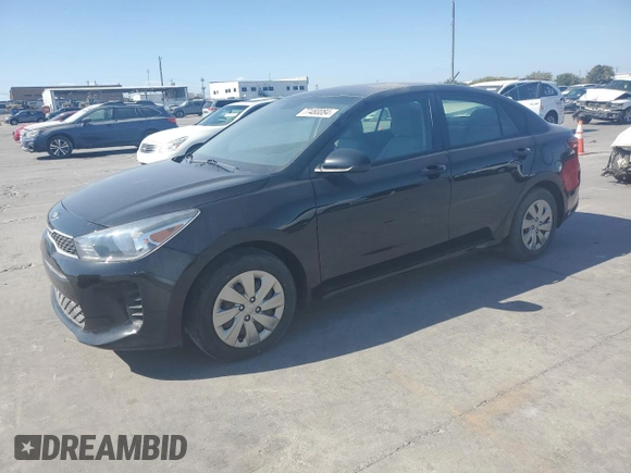 2020 Kia Rio LX with VIN 3KPA24AD6LE282471, listed as a Copart auction lot 77480084 with 59,218 mi miles and Salvage Title. Bid and sale history available at carsss.com. Image 1.