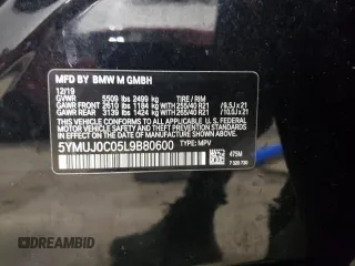 2020 BMW X4 M Competition z VIN 5YMUJ0C05L9B80600, wystawiony jako Copart lot #83337154 z przebiegiem 62 492 mil mil oraz Szkoda całkowita • Salvage title. Historia ofert i sprzedaży dostępna na DreamBid. Obrazek 13.