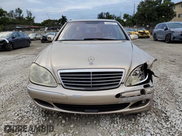 2003 Mercedes-Benz S-Class 4.3L with VIN WDBNG70J13A378120, listed as a Copart auction lot 42592815 with 0 mi miles and Salvage Title. Bid and sale history available at carsss.com. Image 5.