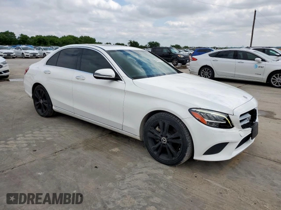 2020 Mercedes-Benz C 300 with VIN W1KWF8DB7LR571932, listed as a Copart auction lot 55862105 with 69,808 mi miles and Salvage Title. Bid and sale history available at DreamBid. Image 4.