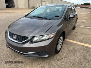 2013 Honda Civic LX with VIN 2HGFB2F56DH580635, listed as a Copart auction lot 59055755 with 52,186 mi miles and Clean title. Bid and sale history available at DreamBid. Image 2.