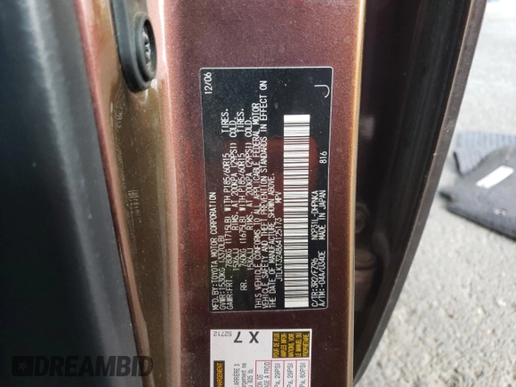 2006 Scion xB z VIN JTLKT324864125173, wystawiony jako Copart lot #56886225 z przebiegiem 153 008 mil mil oraz Szkoda całkowita • Salvage title. Historia ofert i sprzedaży dostępna na DreamBid. Obrazek 12.