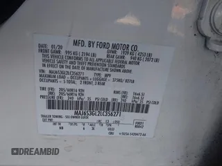 2020 Ford EcoSport SE z VIN MAJ6S3GL2LC356271, wystawiony jako IAAI lot #41856631 z przebiegiem 46 247 mil mil oraz . Historia ofert i sprzedaży dostępna na DreamBid. Obrazek 9.