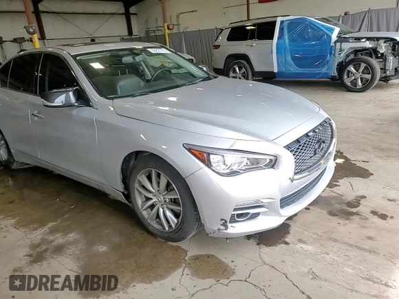 2015 Infiniti Q50 Sport with VIN JN1BV7AR5FM398763, listed as a Copart auction lot 60821115 with Not provided miles and Salvage title. Bid and sale history available at DreamBid. Image 14.