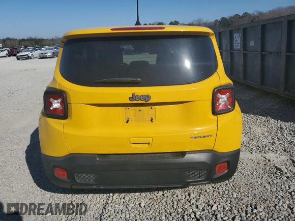 2018 Jeep Renegade Sport with VIN ZACCJAABXJPG98211, listed as a Copart auction lot 46820065 with 175,400 mi miles and Salvage Title. Bid and sale history available at DreamBid. Image 6.