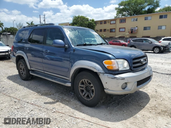 2003 Toyota Sequoia SR5 with VIN 5TDBT44A03S188921, listed as a Copart auction lot 52680205 with 236,946 mi miles and Salvage Title. Bid and sale history available at DreamBid. Image 4.