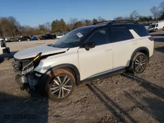 2023 Nissan Pathfinder Platinum with VIN 5N1DR3DH1PC234483, listed as a Copart auction lot 43508515 with 33,399 mi miles and Salvage Title. Bid and sale history available at carsss.com. Image 1.