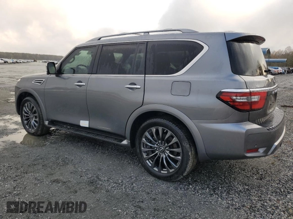 2023 Nissan Armada Platinum with VIN JN8AY2DA0P9405121, listed as a Copart auction lot 78099894 with 2,799 mi miles and Non Repairable. Bid and sale history available at carsss.com. Image 2.