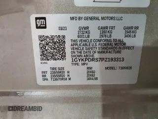2023 Cadillac XT6 AWD Premium Luxury with VIN 1GYKPDRS7PZ193313, listed as a Copart auction lot 65376924 with 17,848 mi miles and Salvage Title. Bid and sale history available at carsss.com. Image 13.