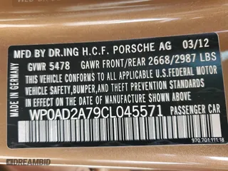 2012 Porsche Panamera S Hybrid with VIN WP0AD2A79CL045571, listed as a Copart auction lot 70634554 with 79,985 mi miles and Salvage Title. Bid and sale history available at carsss.com. Image 13.