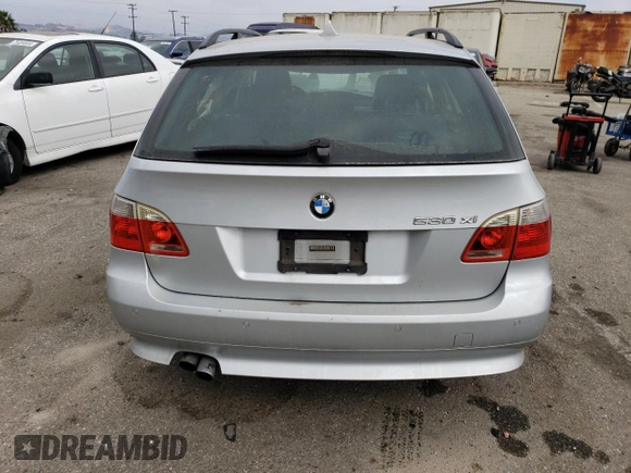 2006 BMW 5 Series 530xi with VIN WBANN73506CN00980, listed as a Copart auction lot 76089104 with 62,515 mi miles and Salvage Title. Bid and sale history available at DreamBid. Image 6.