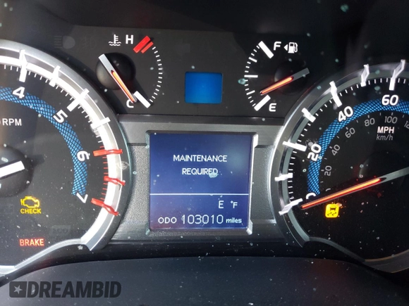 2015 Toyota 4Runner SR5 with VIN JTEZU5JR4F5102821, listed as a Copart auction lot 53307425 with 103,010 mi miles and Salvage title. Bid and sale history available at DreamBid. Image 9.
