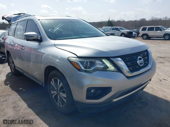 2017 Nissan Pathfinder SV with VIN 5N1DR2MNXHC603746, listed as a IAAI auction lot 41736575 with 174,439 mi miles. Bid and sale history available at carsss.com. Image 1.