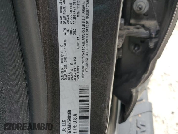 2021 Ram 1500 Big Horn with VIN 1C6RRFFGXMN590468, listed as a Copart auction lot 61042615 with 44,518 mi miles and Salvage title. Bid and sale history available at DreamBid. Image 12.