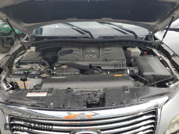 2011 Infiniti QX56 8-passenger with VIN JN8AZ2NC9B9301975, listed as a Copart auction lot 62284234 with 194,441 mi miles and Salvage Title. Bid and sale history available at carsss.com. Image 12.