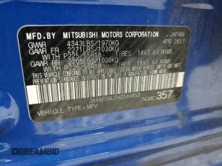 2017 Mitsubishi Outlander ES with VIN JA4AP3AU2HZ049852, listed as a Copart auction lot 51135815 with 121,788 mi miles and Salvage title. Bid and sale history available at DreamBid. Image 15.