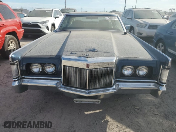 1971 Lincoln Continental with VIN 1Y89A822627, listed as a Copart auction lot 75398604 with 71,553 mi miles and Salvage Title. Bid and sale history available at DreamBid. Image 5.