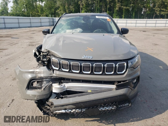 2022 Jeep Compass Limited with VIN 3C4NJDCBXNT189290, listed as a Copart auction lot 55035235 with 22,126 mi miles and Salvage title. Bid and sale history available at DreamBid. Image 5.